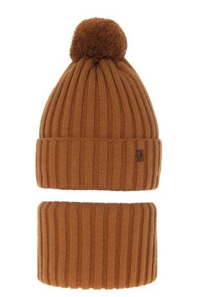 fantasialand Winter set for boys, hat and brown scarf Wiliam