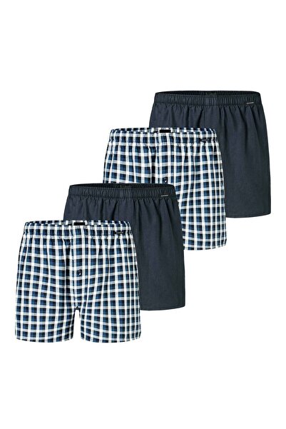 Schiesser Herren Web-Boxershorts, 4er Pack - Webware, Unterhose, Baumwolle
