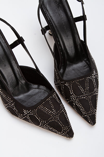 DYG STORE Women's Style Heeled Special Production Evening Dress Shoes