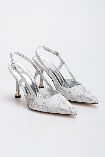 DYG STORE Women's Style Heeled Special Production Evening Dress Shoes