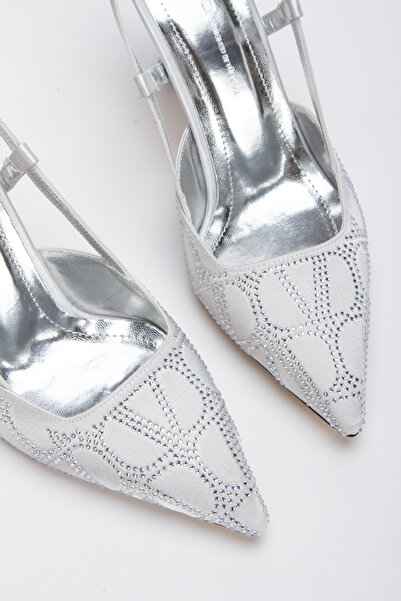 DYG STORE Women's Style Heeled Special Production Evening Dress Shoes