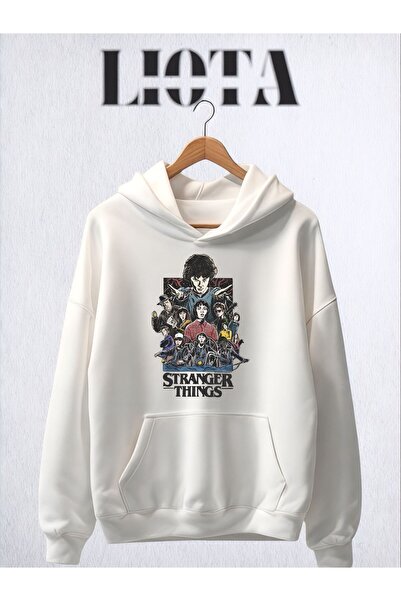 Vordevia سويت شيرت مطبوع عليه Stranger Things مقاس كبير