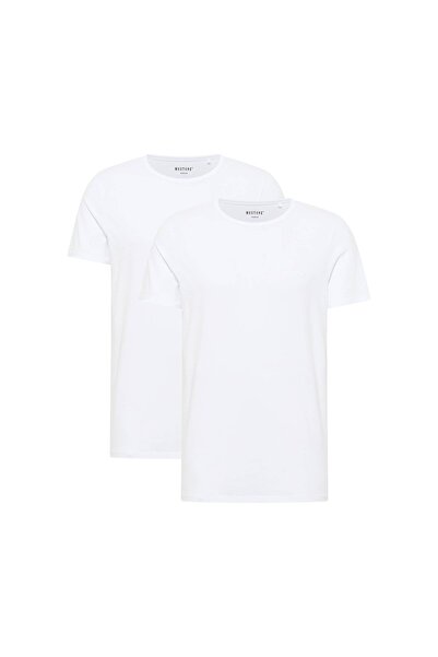 Mustang Herren T-Shirts, 2er Pack - Allen, Bio-Baumwolle, Single Jersey, Rund...