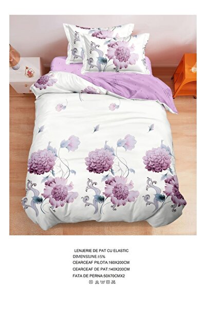 CHIRASO CHIRASO Bedding Set, 1 Person, ELASTIC Sheet 140x200cm, Duvet Cover 160x200cm, 2 Pillowcases