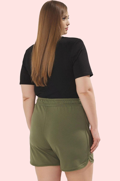 PayBuy Women's Fashion Plus Size Knitted Shorts High Waist Regular Daily Use Weekend Quality Material