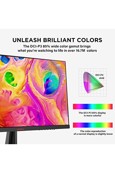 Koorui 24 Inch Computer Monitor - FHD 1080P Gaming Monitor 165Hz VA 1ms - Black