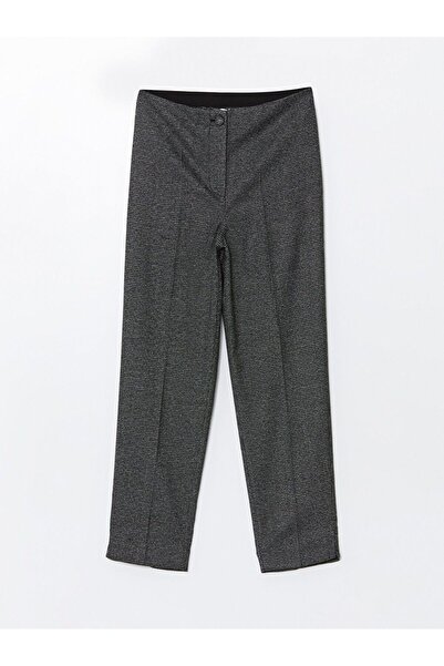 LC Waikiki Women's Pants with Elastic Waist and Houndstooth Pattern