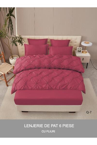 CHIRASO CHIRASO Linen, FINE, ELASTIC Sheet 180x200cm, Duvet Cover with PLEATS 200x230cm, 4 Pillowcases