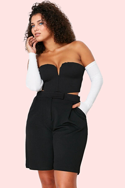 PayBuy Women's Plus Size Knitted Shorts Solid Pattern Comfortable Casual Summer Modern Design Where Style Meets