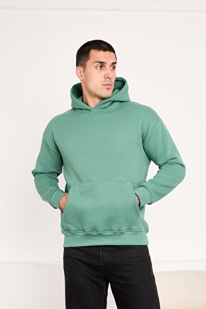 STOCX Men's Basic Oversize Hooded Sweatshirt