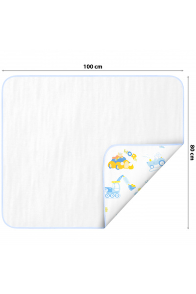 FizioTab Aleza impermeabila copii, FizioTab®, 80x100 cm, absorbanta si lavabila, refolosibila, Tractorase