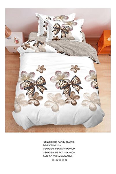 CHIRASO CHIRASO Bedding Set, 1 Person, ELASTIC Sheet 140x200cm, Duvet Cover 160x200cm, 2 Pillowcases