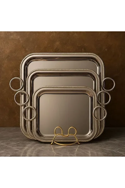 ALMASA Serving tray set, 3 pieces