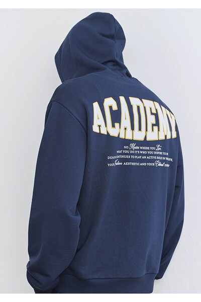 Mavi Academy Hooded Navy Blue Men's Sweatshirt M0S10375-89353