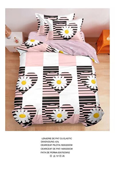 CHIRASO CHIRASO Bedding Set, 1 Person, ELASTIC Sheet 140x200cm, Duvet Cover 160x200cm, 2 Pillowcases