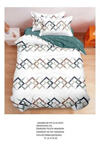 CHIRASO CHIRASO Bedding Set, 1 Person, ELASTIC Sheet 140x200cm, Duvet Cover 160x200cm, 2 Pillowcases
