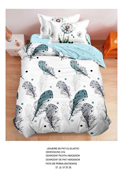 CHIRASO CHIRASO Bedding Set, 1 Person, ELASTIC Sheet 140x200cm, Duvet Cover 160x200cm, 2 Pillowcases