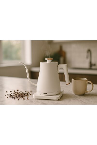 Biki إبريق قهوة كهربائي سعة 1.0 لتر وقوة 1000 واط - غلاية محمولة ذات عنق إوزة...