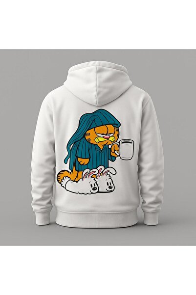 MELOOX Hanorac cu glugă cu imprimeu Garfield – Îmbrăcăminte confortabilă pent...