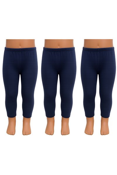 City Rose Fashion Girls’ Basic Leggings Set – 3 Pieces No Lace