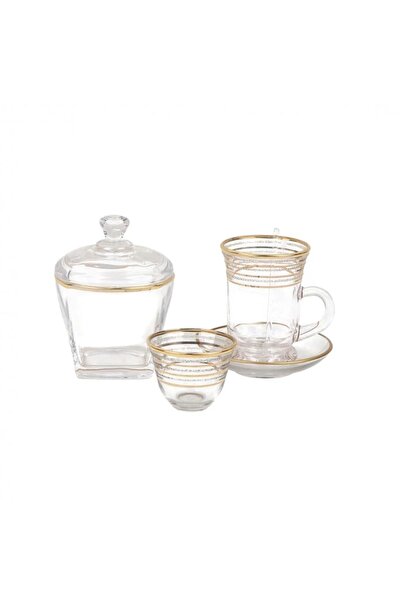 rexa طقم شاي وقهوة فاخر من الكريستال مكون من 50 قطعة