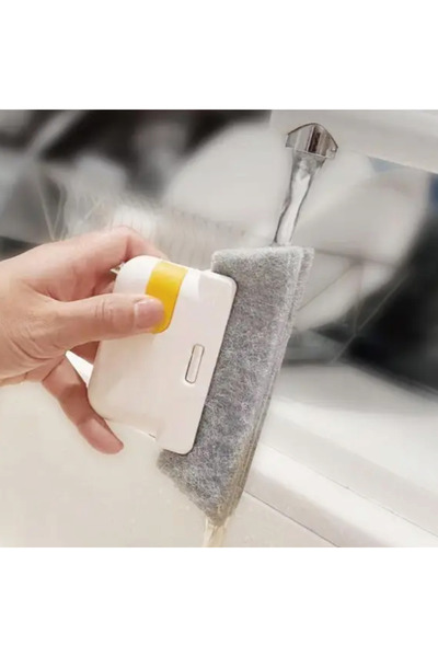 ELMHURST 2-in-1 Detachable Brush for Narrow Spaces, Window and Door Grooves, 4 Layers, White