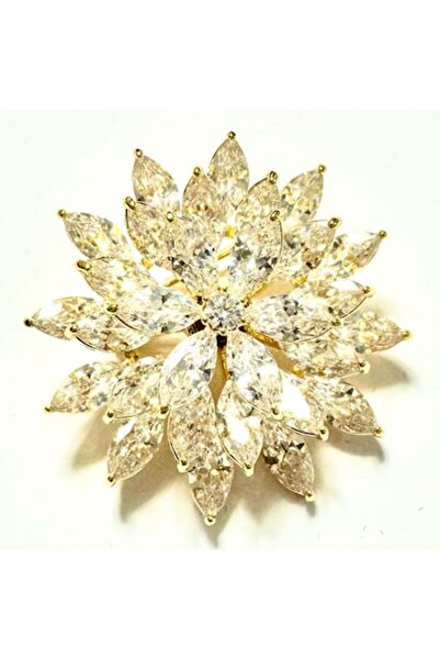 Violetta Broșă rotativă de lux placată cu aur BR2002, cutie cadou din catifea