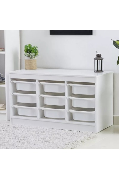 Home Box Vanilla Storage Unit with 9 Drawers