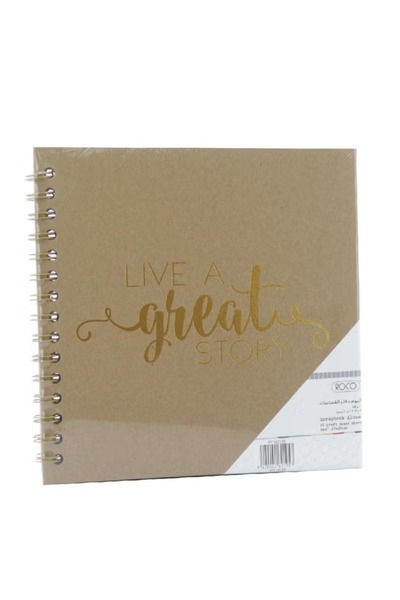 Roco Spiral Scrapbook – "Start Each Day PAGES BROWN