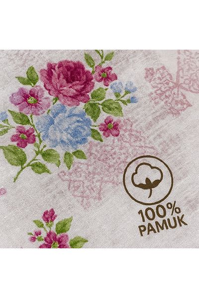 Evimcim 100% Cotton Ranforce Single Duvet Cover Set Gift Boxed (160X220 - 160X240 - 50X70)