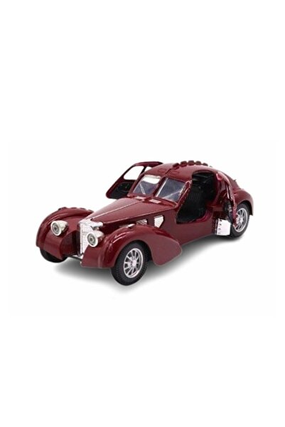 OEM Bugatti SC57 Atlantic Replica Scale Model with Sound and Lights, 1:28, Burgundy, 16 cm
