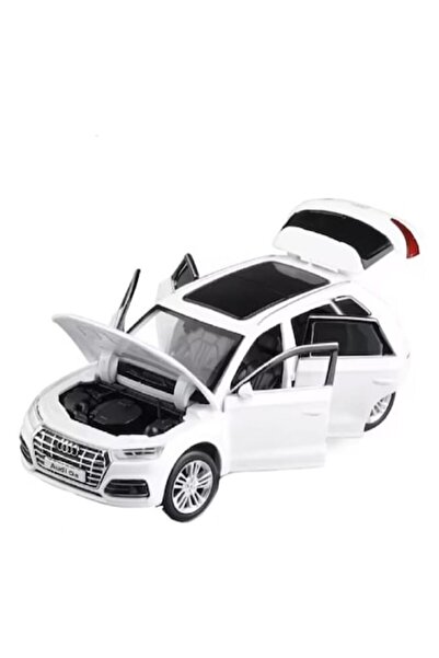 MASHASHOP Mașină mecanică din metal, Audi Q5, scară 1:32, albă, 15 cm