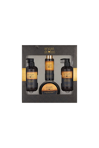 argan de luxe مجموعة أرغان ديلوكس الاحترافية للشعر 4 في 1
