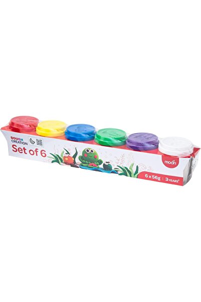 The Moon Brand Dough Creations Set of 6 – Assorted Playdough for Kids – NonToxic Modeling Clay A