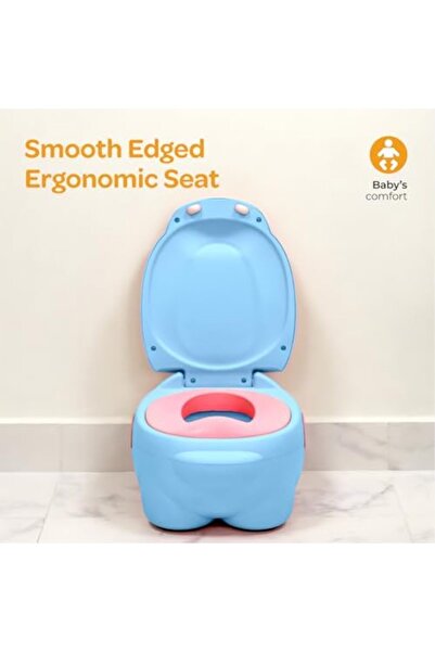 The Moon Brand Baby Potty Hippo with PU Cushion - Portable Trainer - Easy Clean Removable Tank