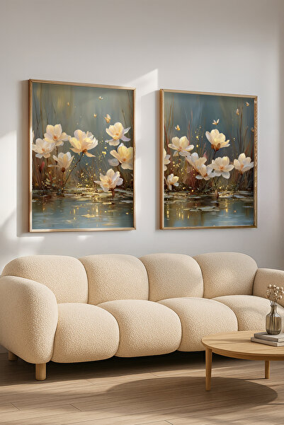 STARYUNA Set de pictură dublă cu efect de pictură în ulei, cu cadru din lemn,...