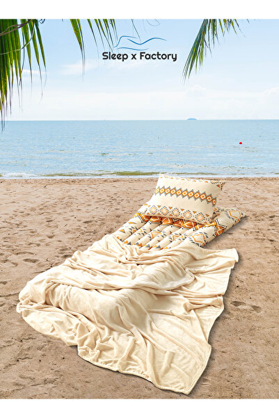 Sleep x Factory Guest & Travel Comfort Pack – Mattress, Blanket & Pillow – Premium Edition