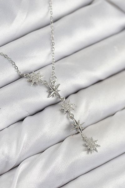 Clariss 316L Steel Star Model Silver Color Women's Necklace