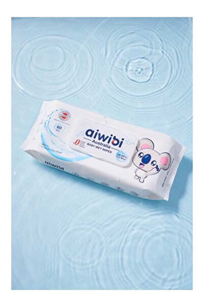 Aiwibi مناديل مبللة للأطفال - 99.91% ماء نقي 60 قطعة