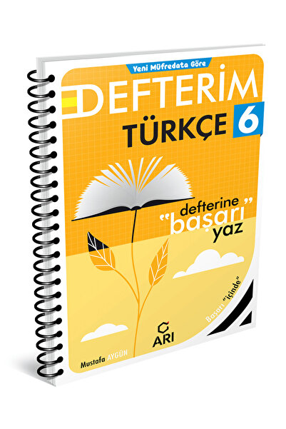 Arı Yayıncılık 2025-2026 6. Sınıf Türkçe Defterim Konu Anlatımlı Etkinlikli V...