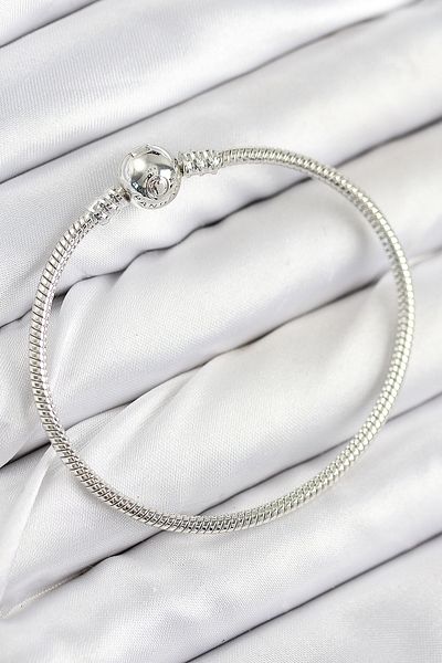 Clariss Brass Charm Topcuk Model Silver Color Women's Bracelet