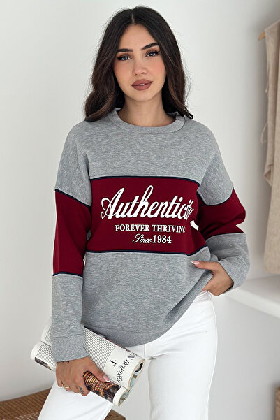 Noa Noa Світшот з принтом «Authenticity» та кольоровими блоками – відображення вуличного духу