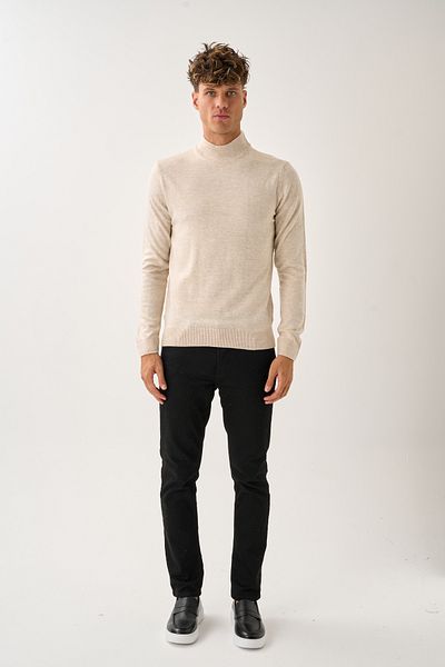 Redline Aristo Standard Fit Half Turtleneck Sweater Ecru