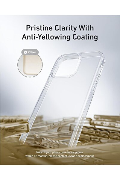 Generic Anker Clear Phone Case for iPhone 15 Pro Max - Anti-Yellowing, Ultra-Slim, Shockproof