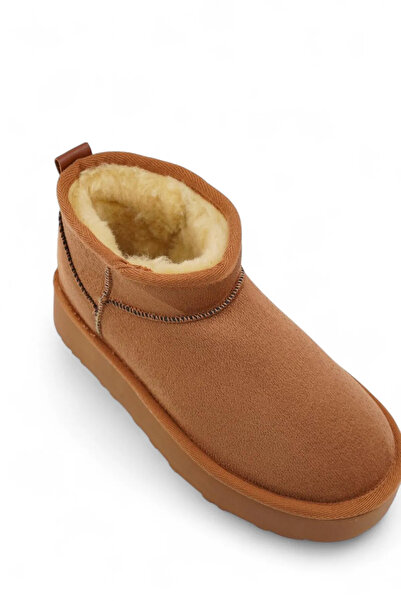 Beeyzi SÜET İÇİ KÜRKLÜ KALIN TABAN BİLEKTE KISA KADIN BOT & BOOTİE