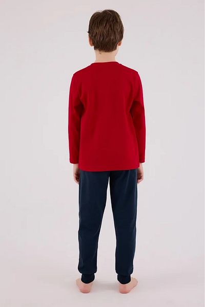 U.S. Polo Assn. Us Polo Licensed 100% Cotton Circle Neck Long Sleeve Boy's Pajama Set
