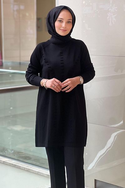 Nuss Raglan Sleeve Tunic with Wick Detail