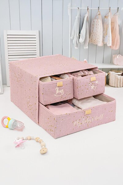FORSACE Newborn Baby Care Set Consisting of 11 Pieces Pink (Suitcase-Bottom-Care-Basket-Drawer-Base-Care)