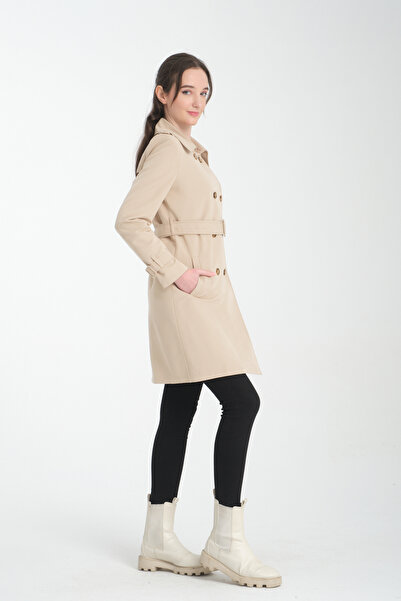 Soydan Güner Su Itici Özellikli Kırışmaz Kumaş Trençkot A.Bej 5840