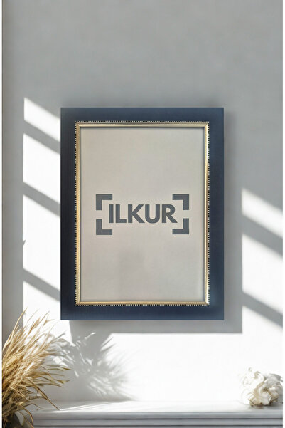 ilkur A4 Size (21X30 cm) 3.5 cm Silver Piping Textured Frame